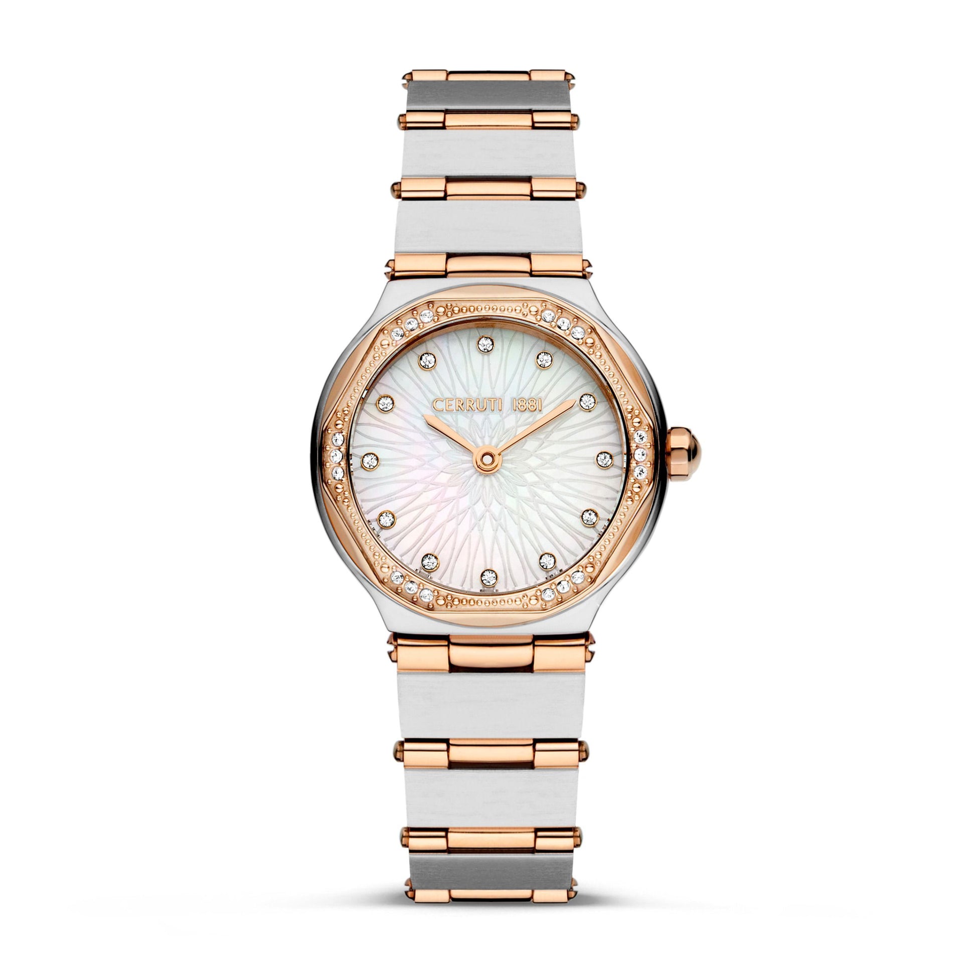 Montre Rendinara blanc et or rose