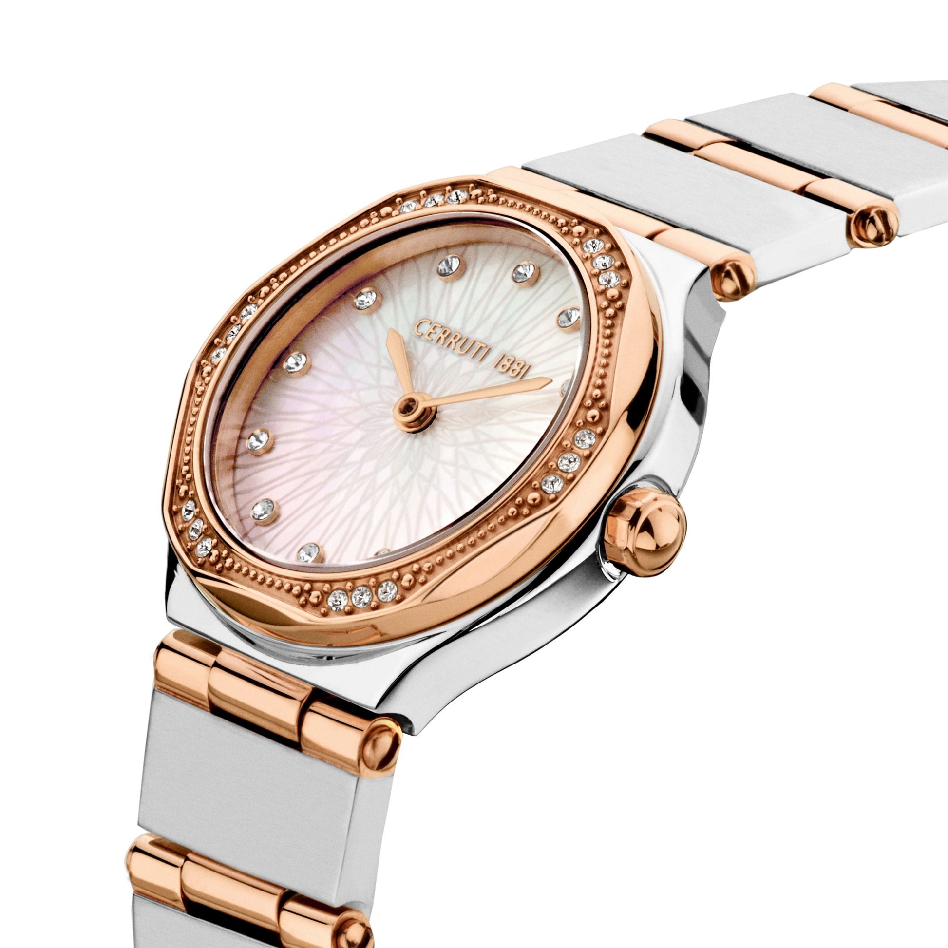 Montre Rendinara blanc et or rose