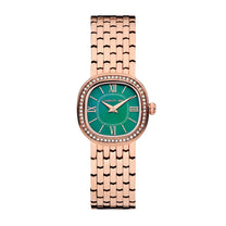 Montre Gresta verte et or rose