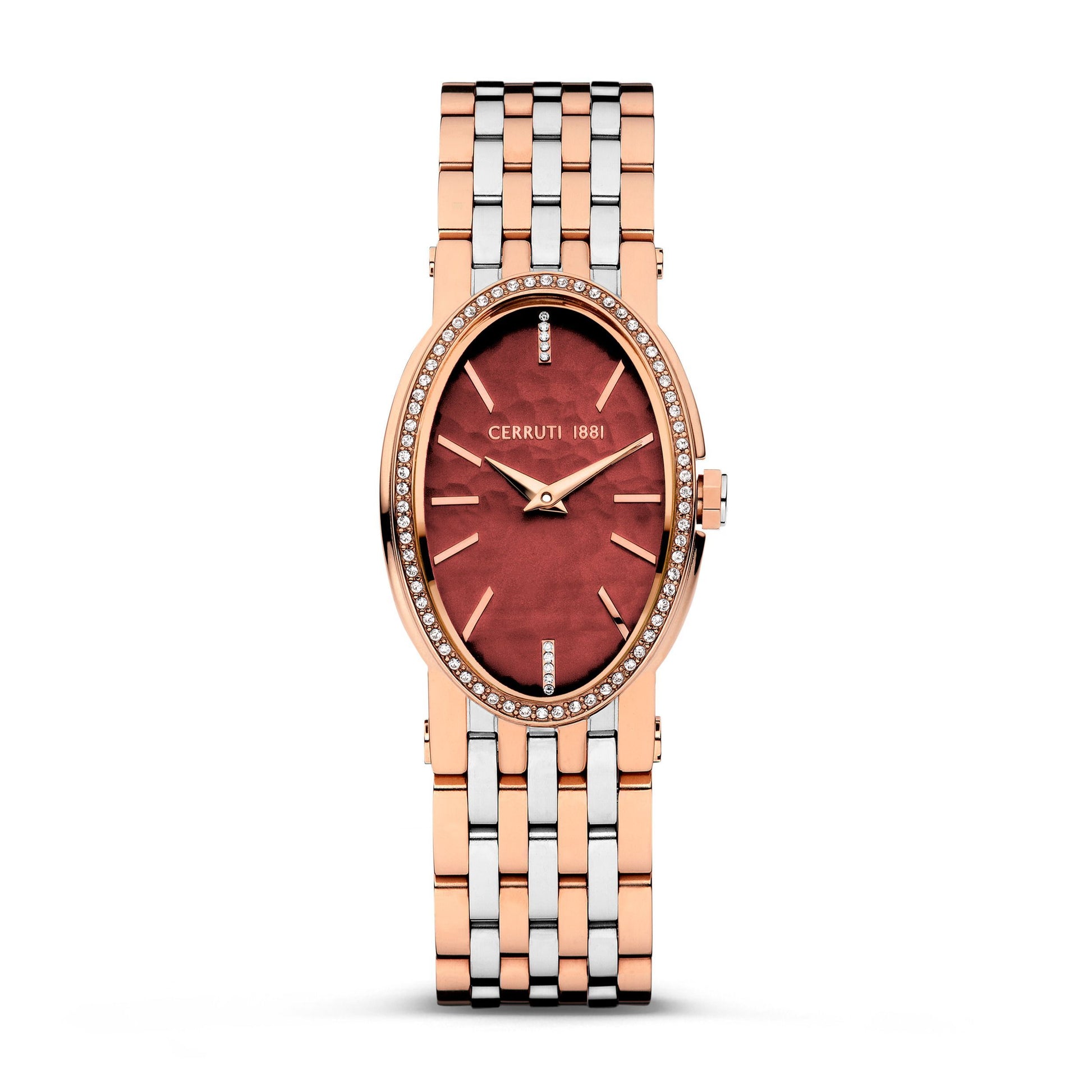 Montre Norcia rouge et or rose