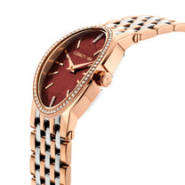 Montre Norcia rouge et or rose