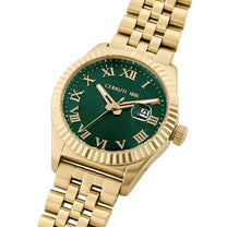 Date watch Baccio Green - Gold