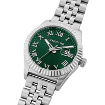 Date watch Baccio Green - Silver
