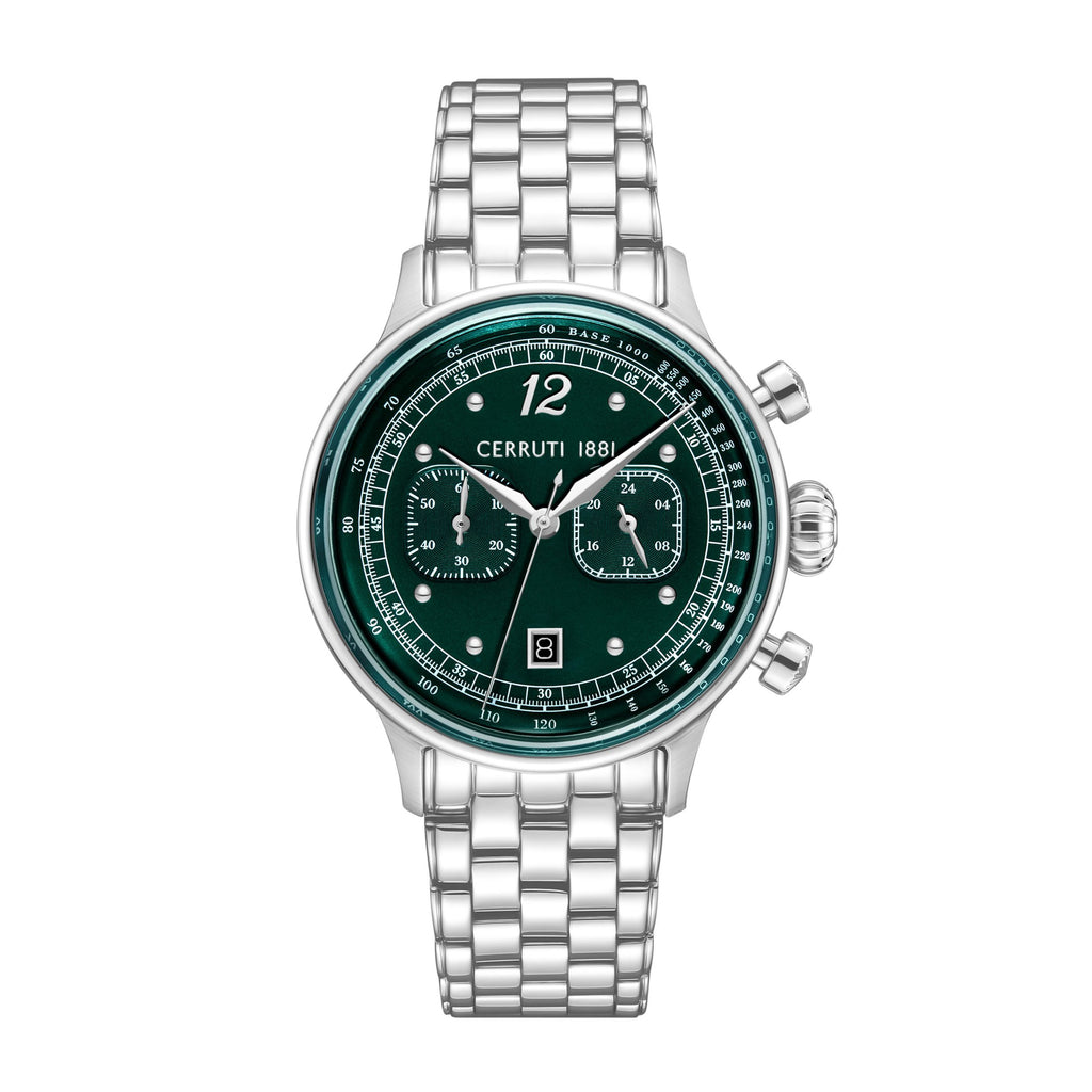Chronograph Dervio Green - Silver