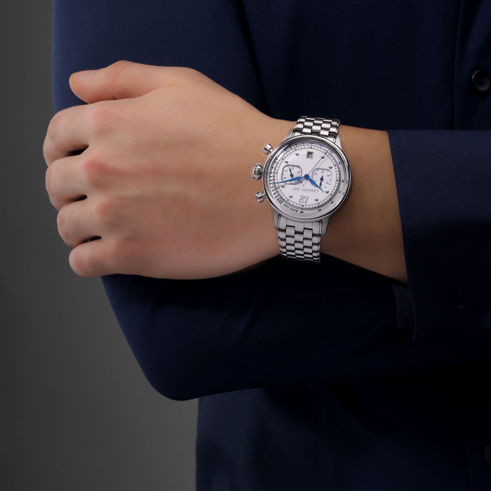Chronographe Dervio Blanc - Bleu