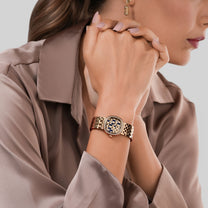 Montre Gresta Bleu - Or rose