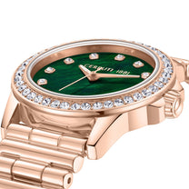 Date watch Turchino Green - Rose-gold