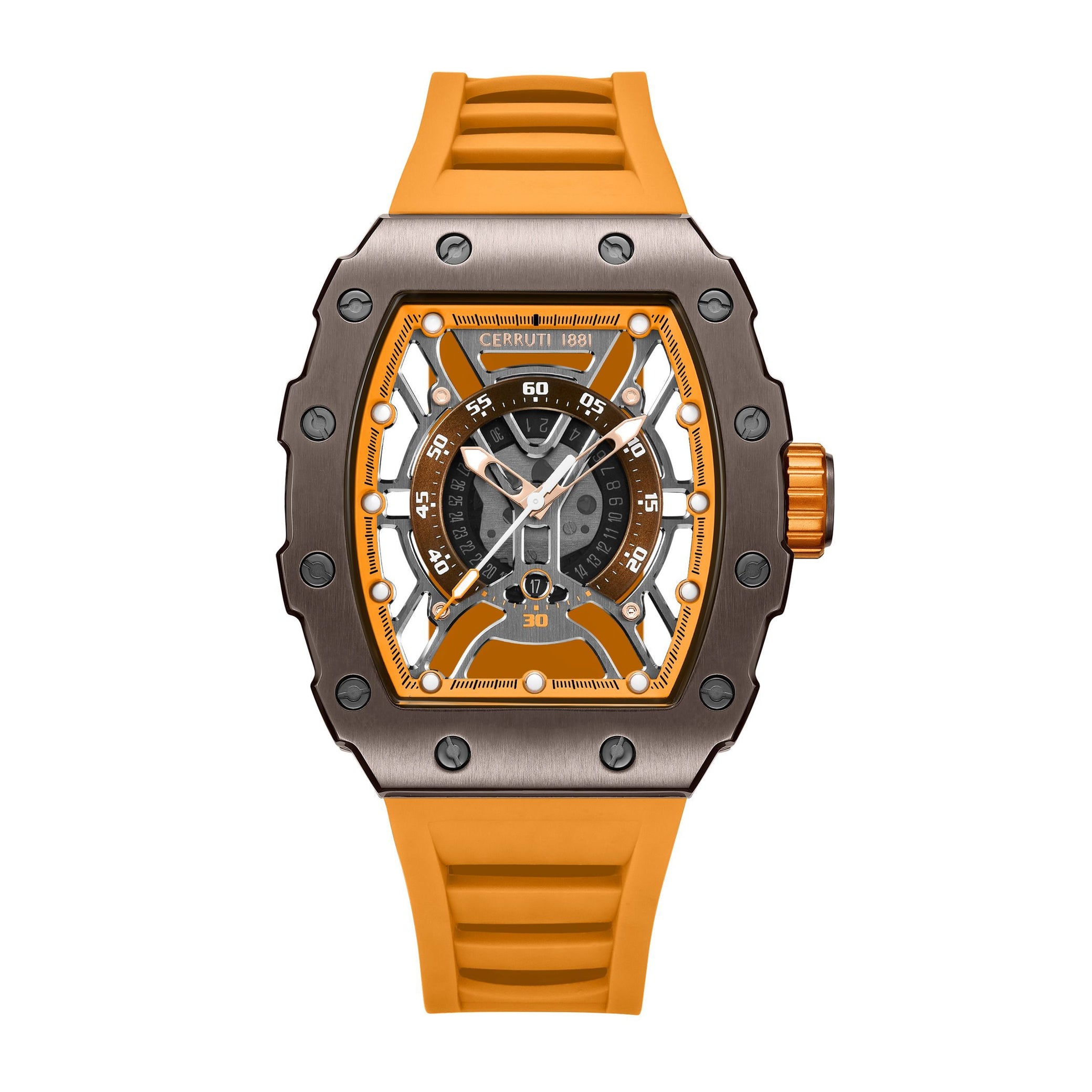 Date watch Gubbio Orange