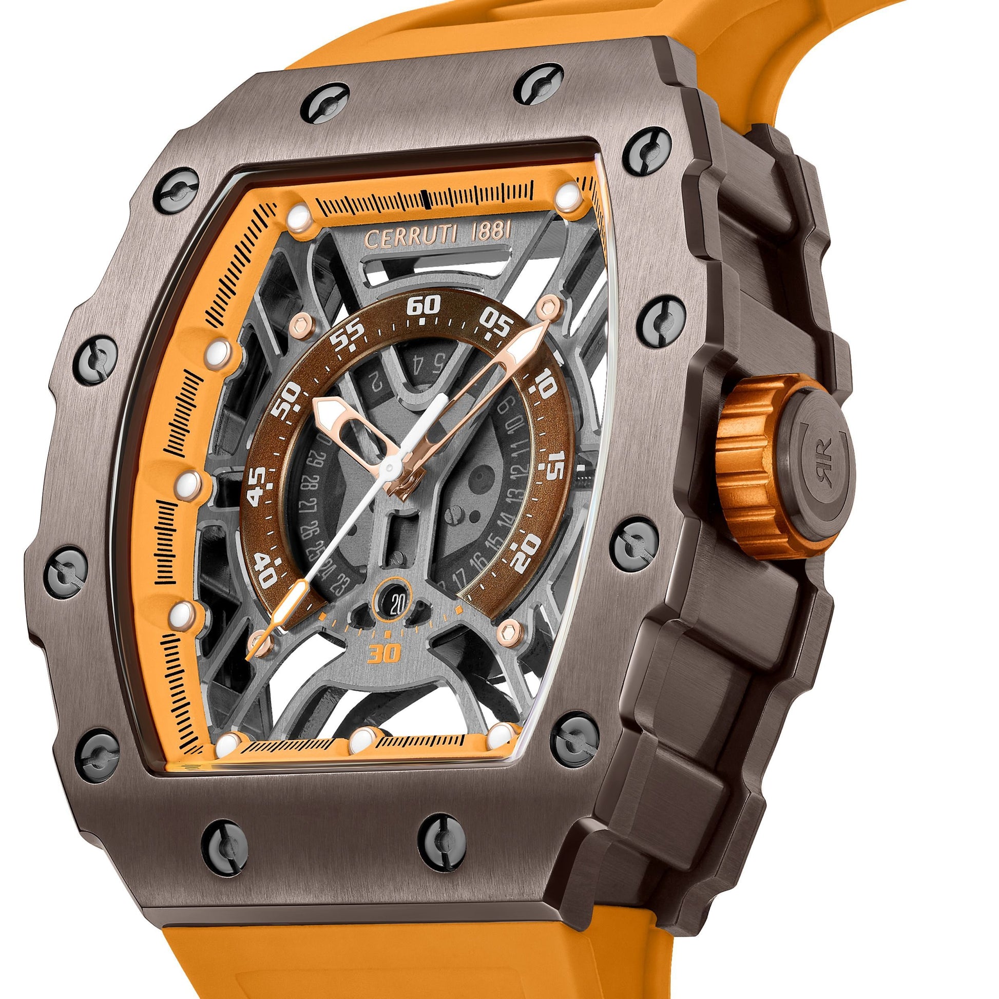 Date watch Gubbio Orange