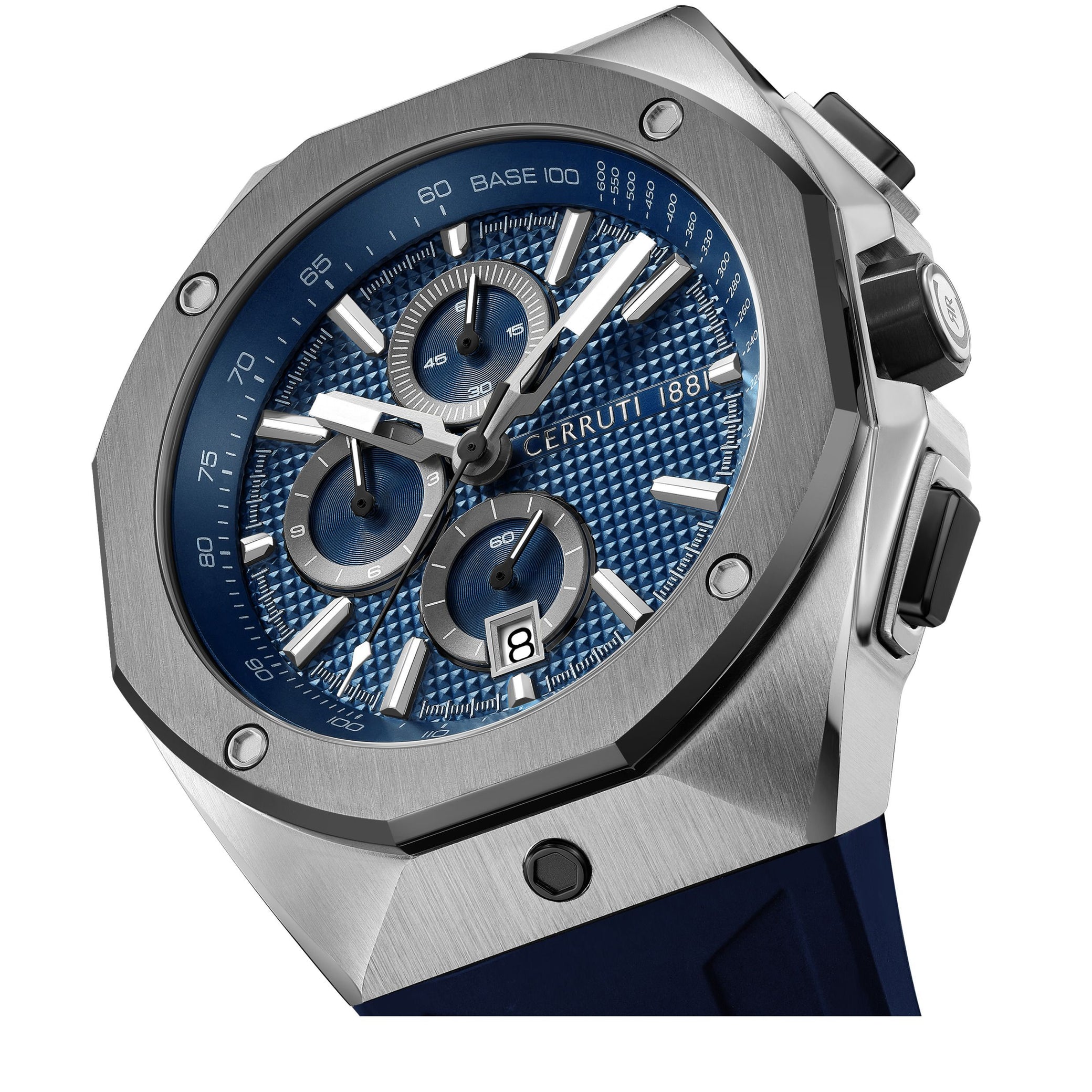 Chronograph AREZZO Blue Silver