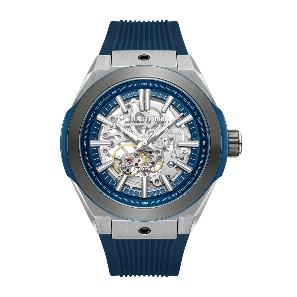 Montre automatique Ruscello Bleu - Argent