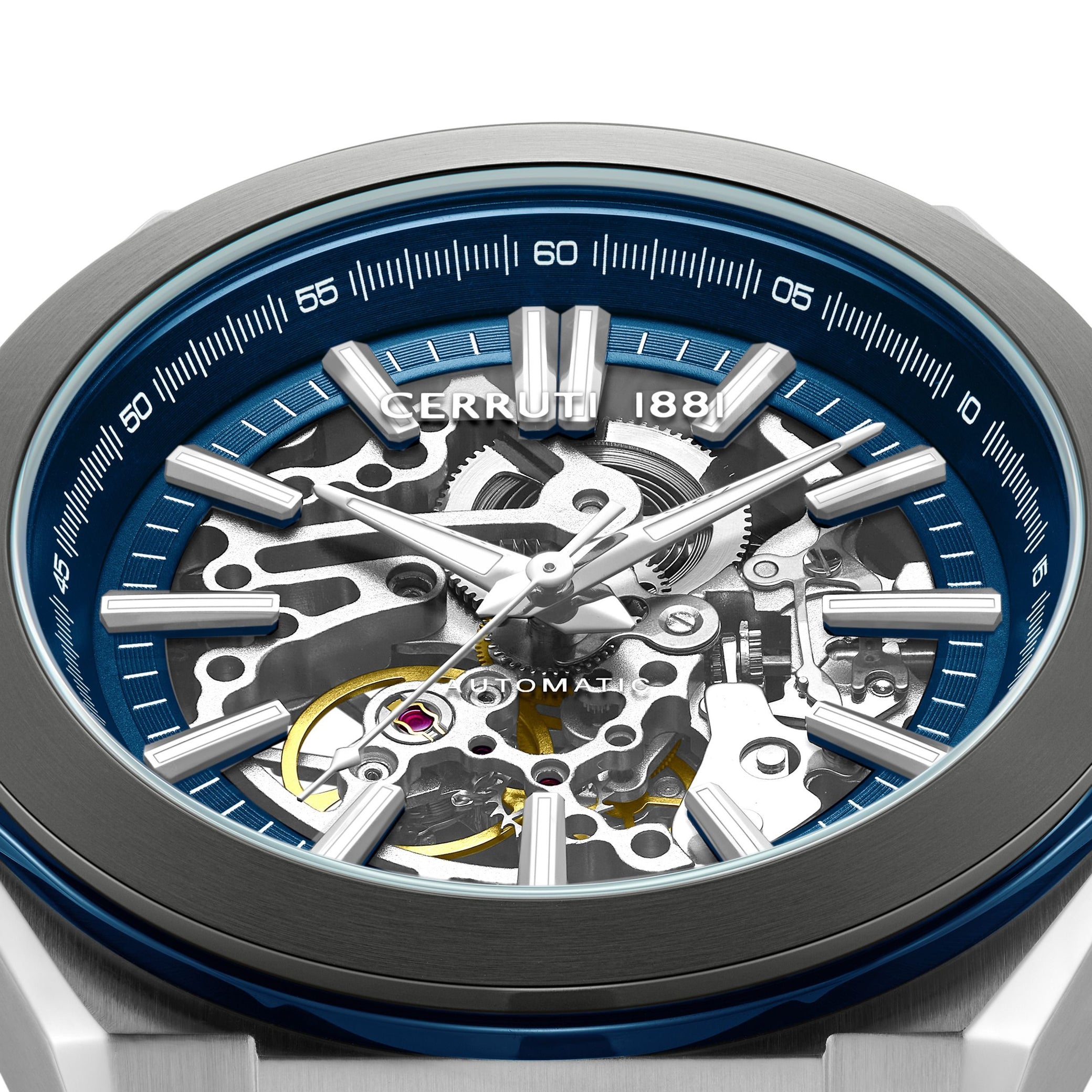 Montre automatique Ruscello Bleu - Argent