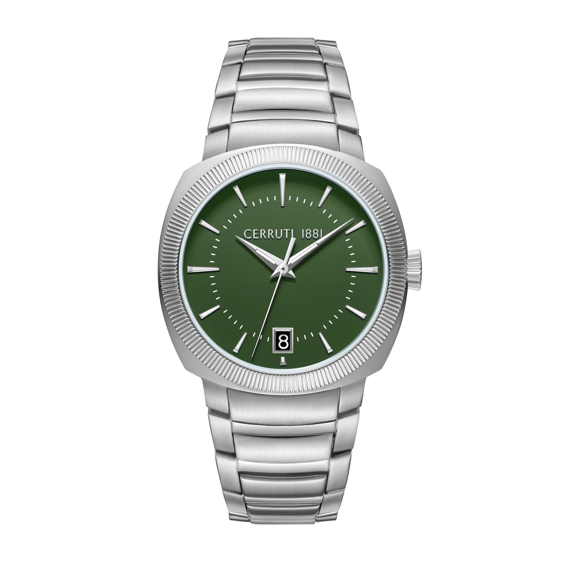 Date watch FORLI Silver Green