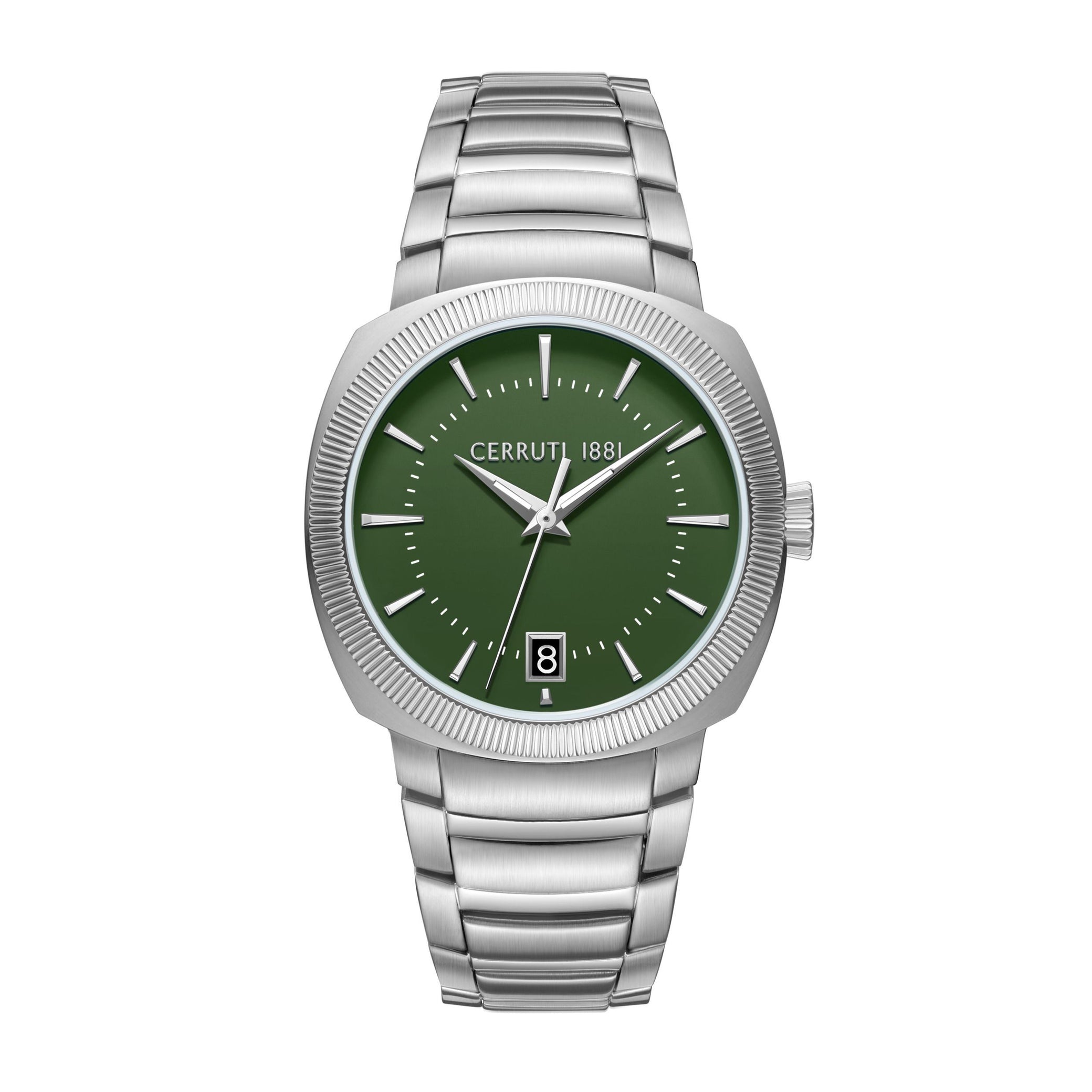 Date watch FORLI Silver Green