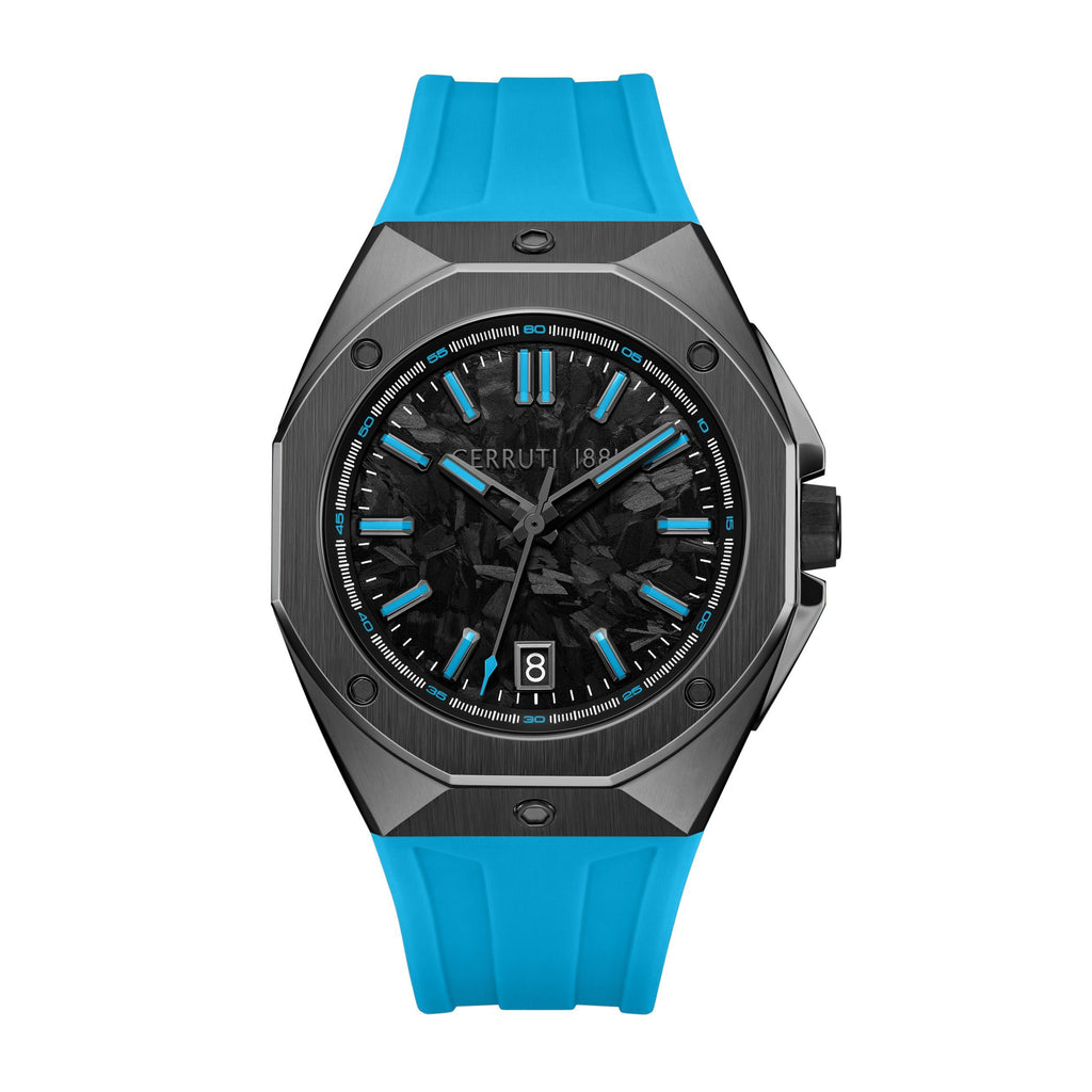 Montre dateur Arezzo Bleue