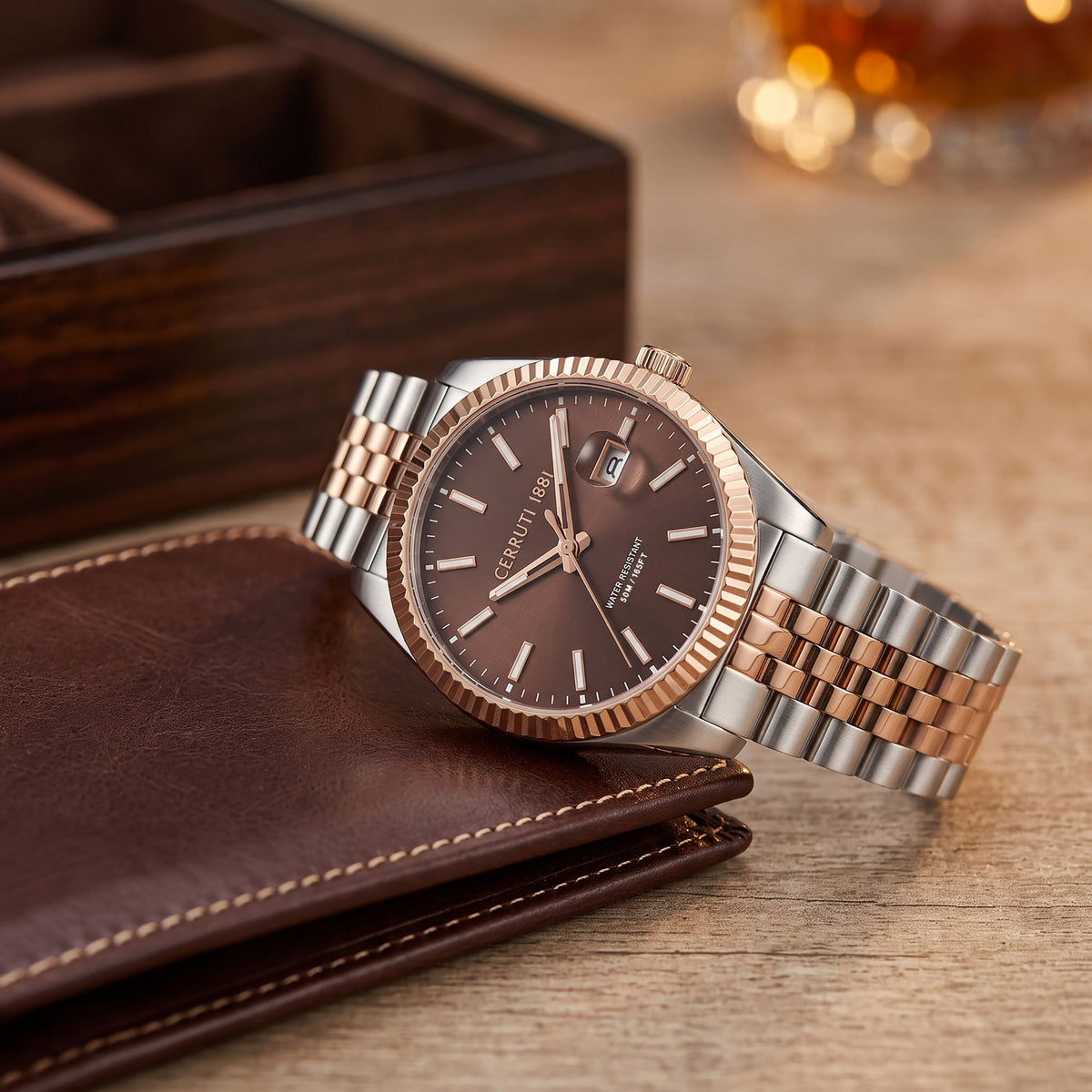 Date watch Chienti Brown