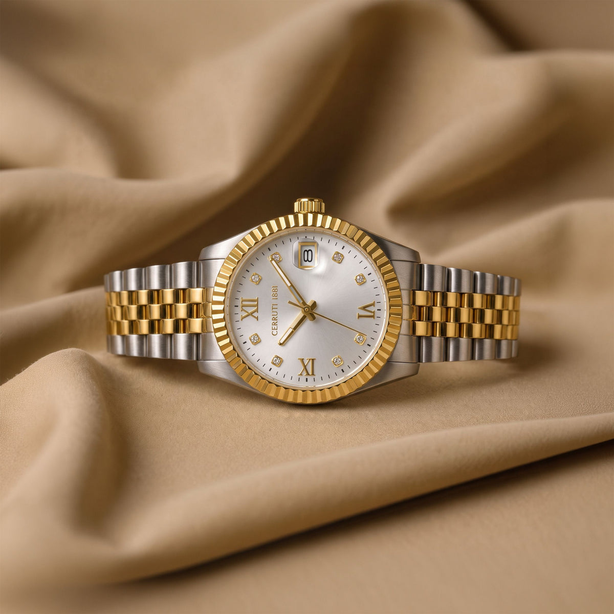 Date watch Cerruti Watch Baccio Silver