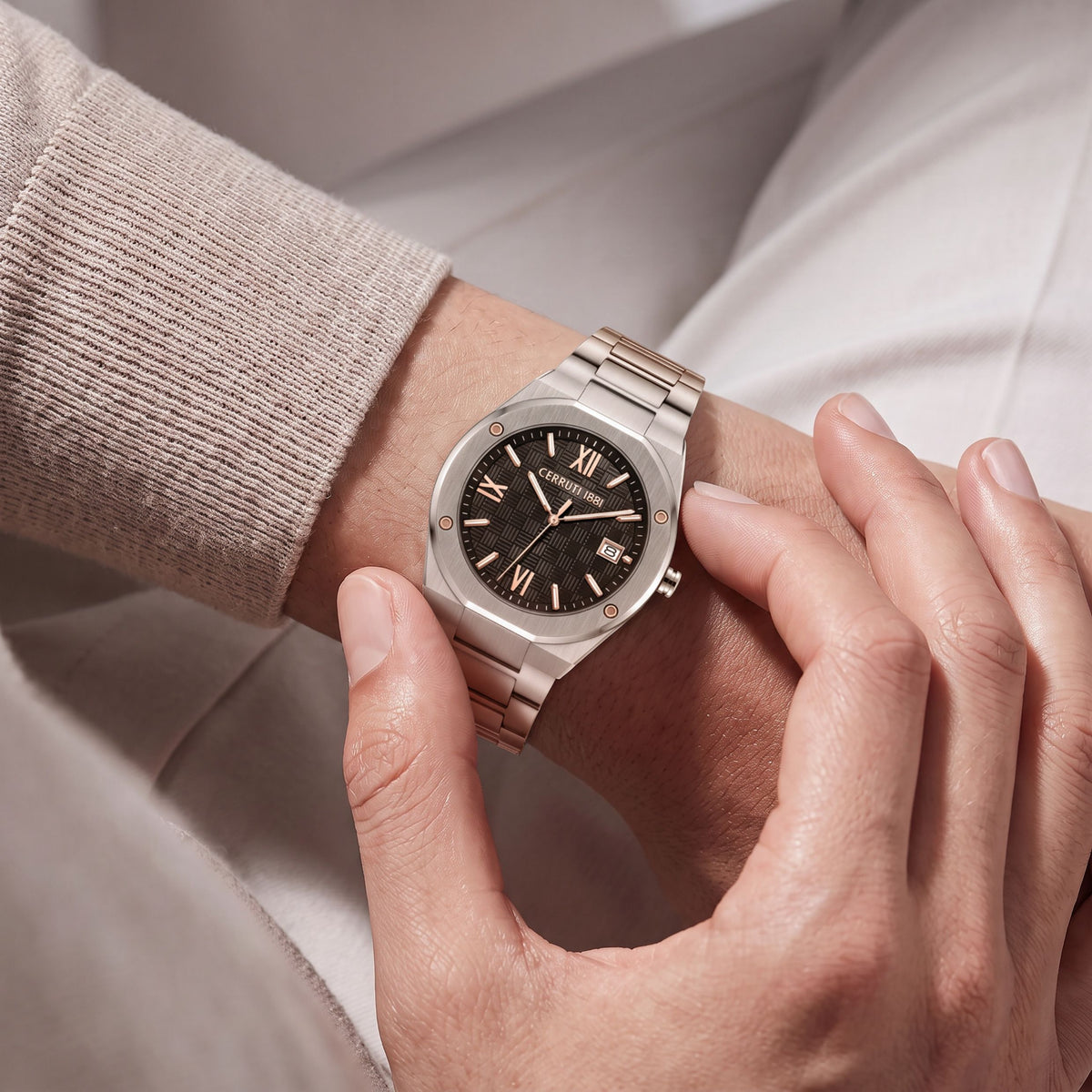 Montre à date Lecco noire