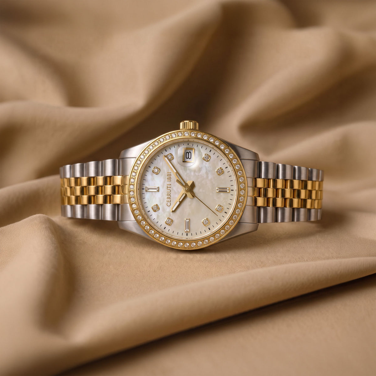 Montre Cerruti Baccio jaune à affichage de la date