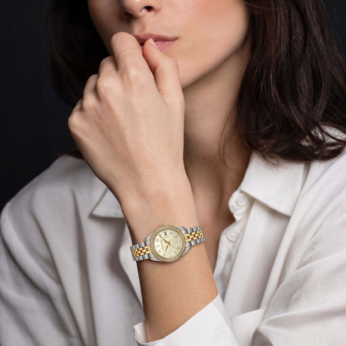 Montre Cerruti Baccio jaune à affichage de la date