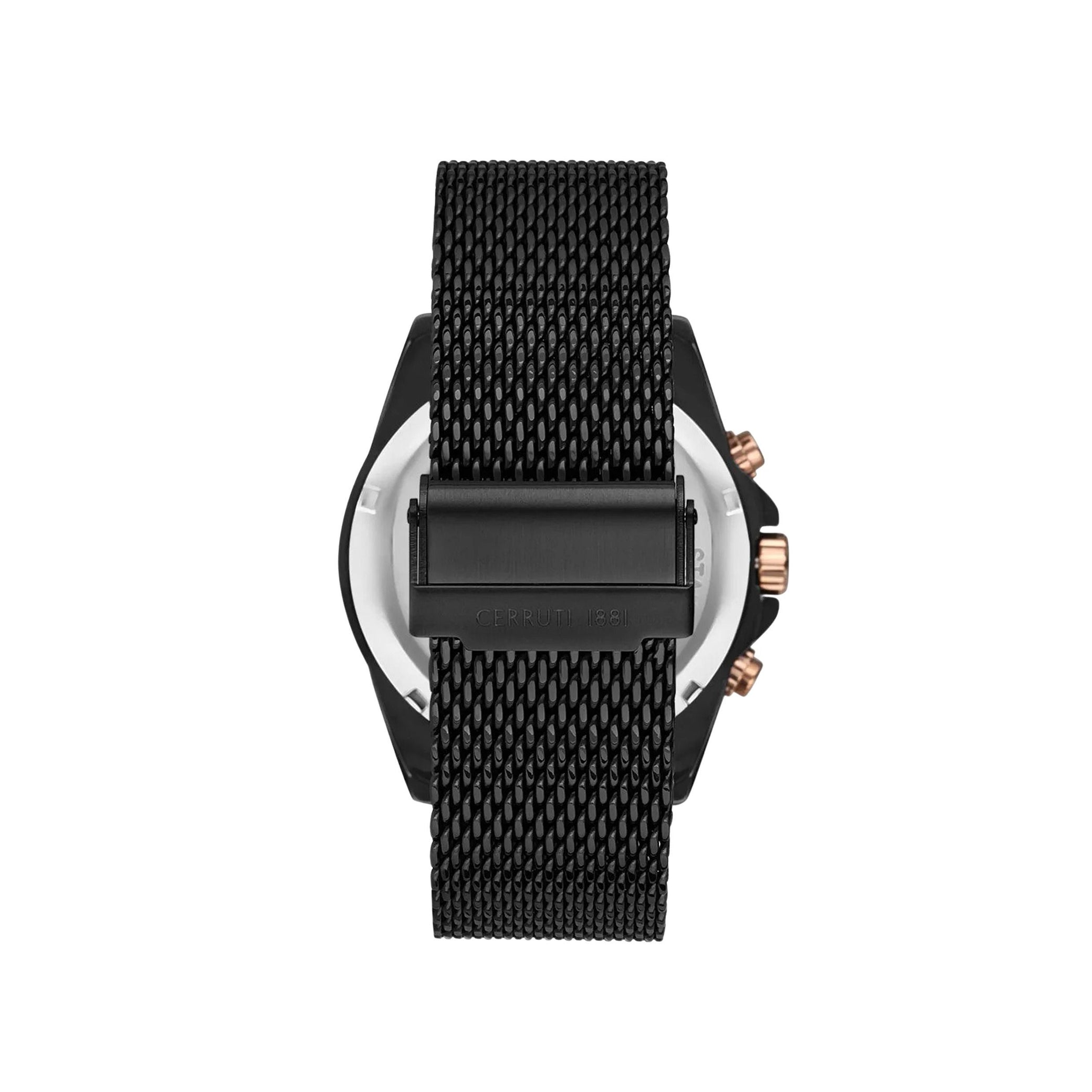 Chronographe Melitello Noir et or rose