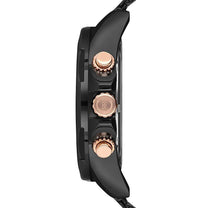 Chronographe Melitello Noir et or rose