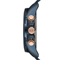 Chronographe Melitello Bleu et Or rose