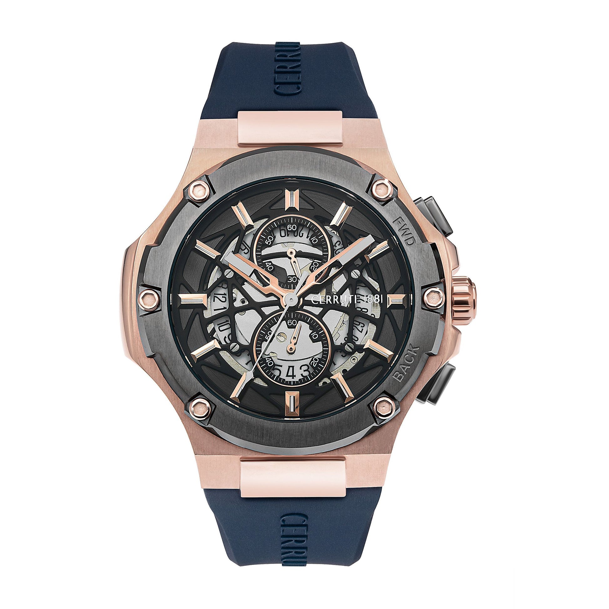 Chronographe Lucardo Gris&amp;Or rose