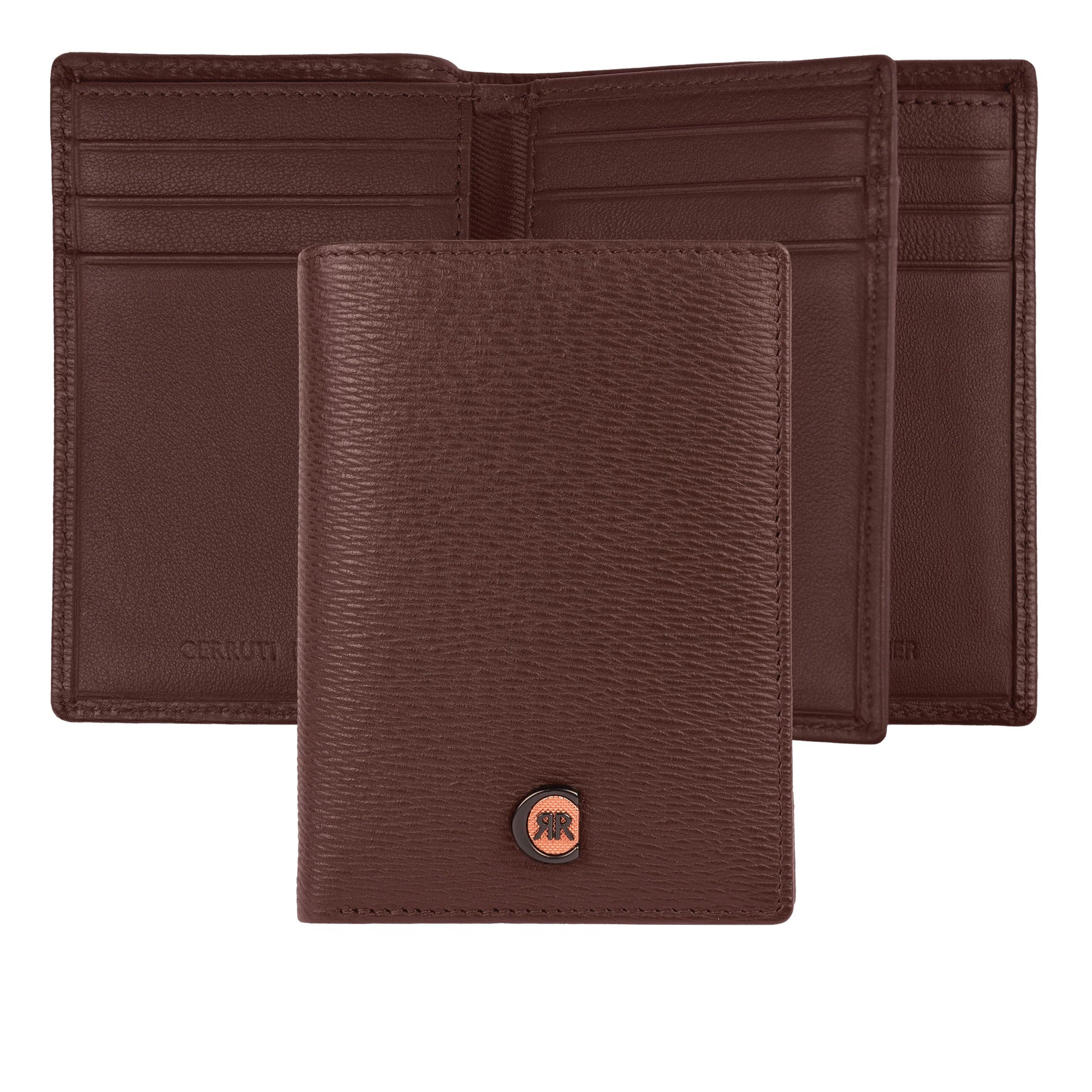 Card holder with flap Bond Brown