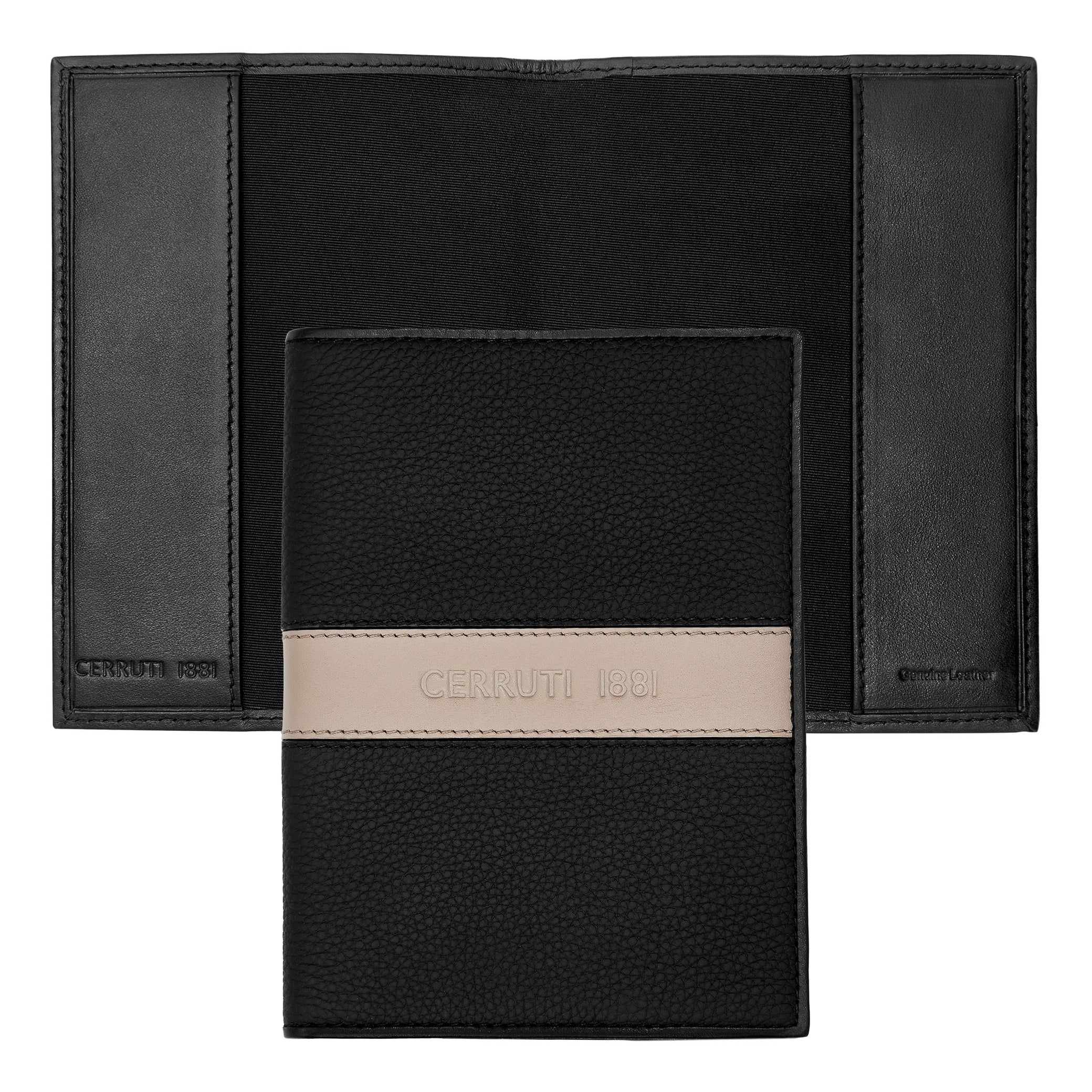Passport holder Delano Taupe &amp; Black