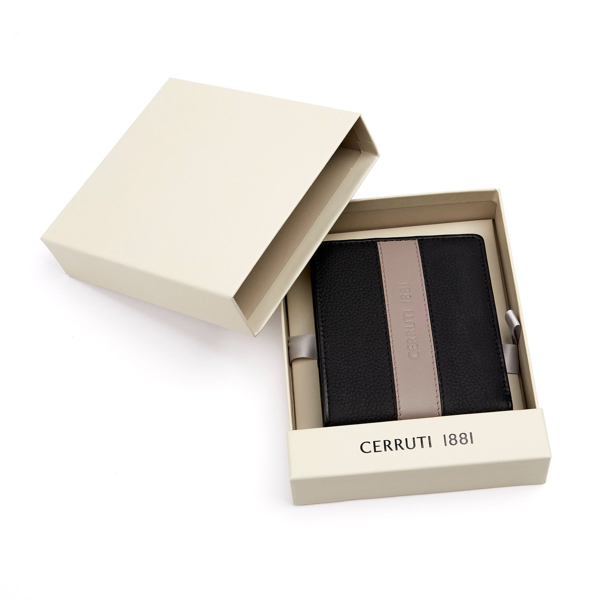 Card wallet Delano Taupe &amp; Black