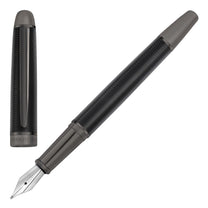 Stylo-plume Holborn noir et gris métallisé
