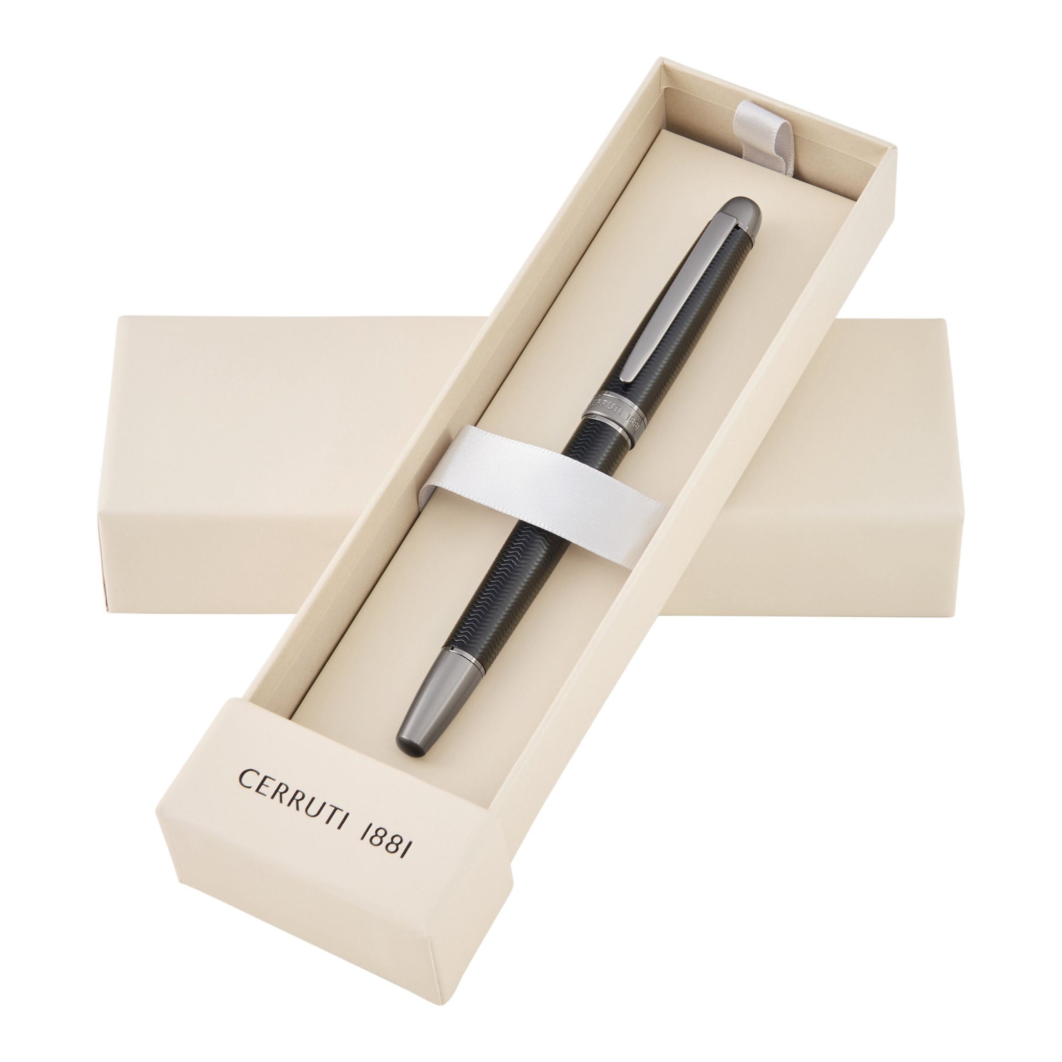 Stylo-plume Holborn noir et gris métallisé