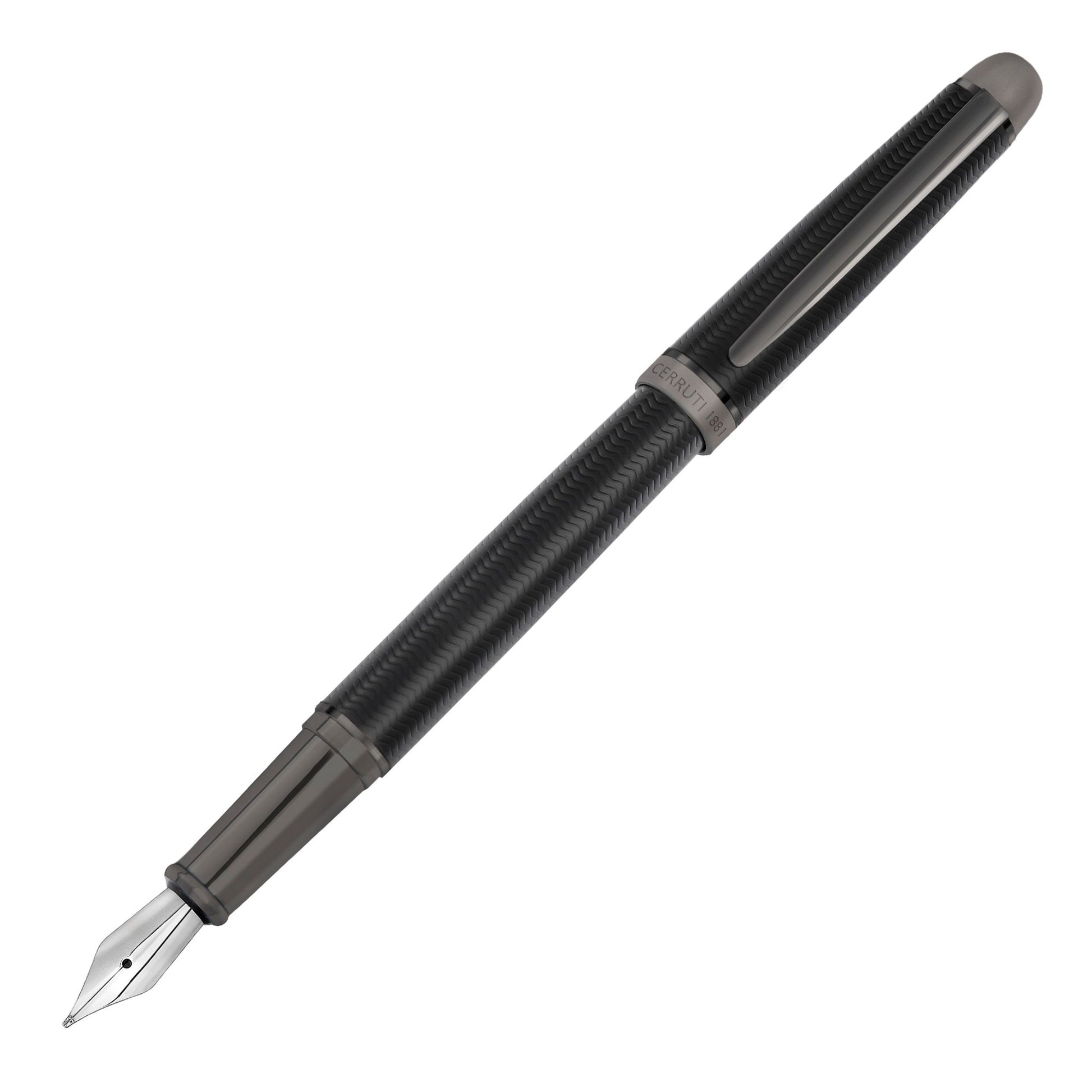 Stylo-plume Holborn noir et gris métallisé