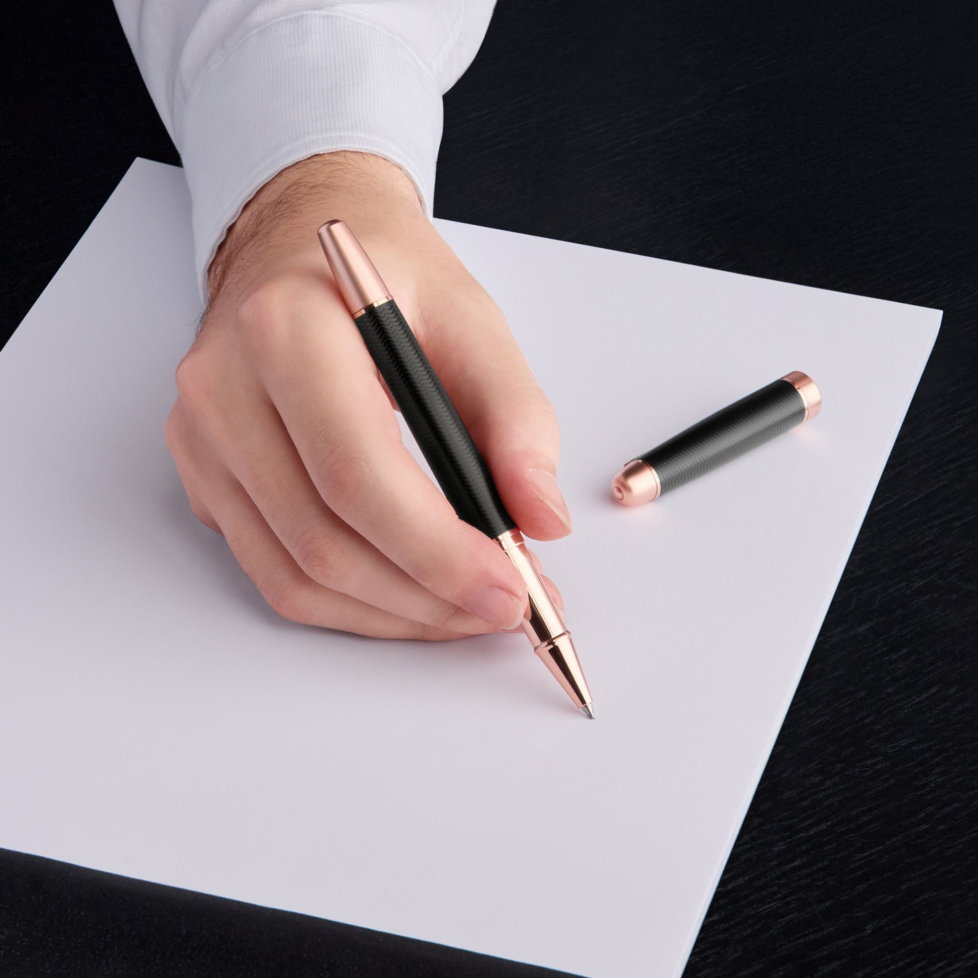 Rollerball pen Holborn Black &amp; Rosegold