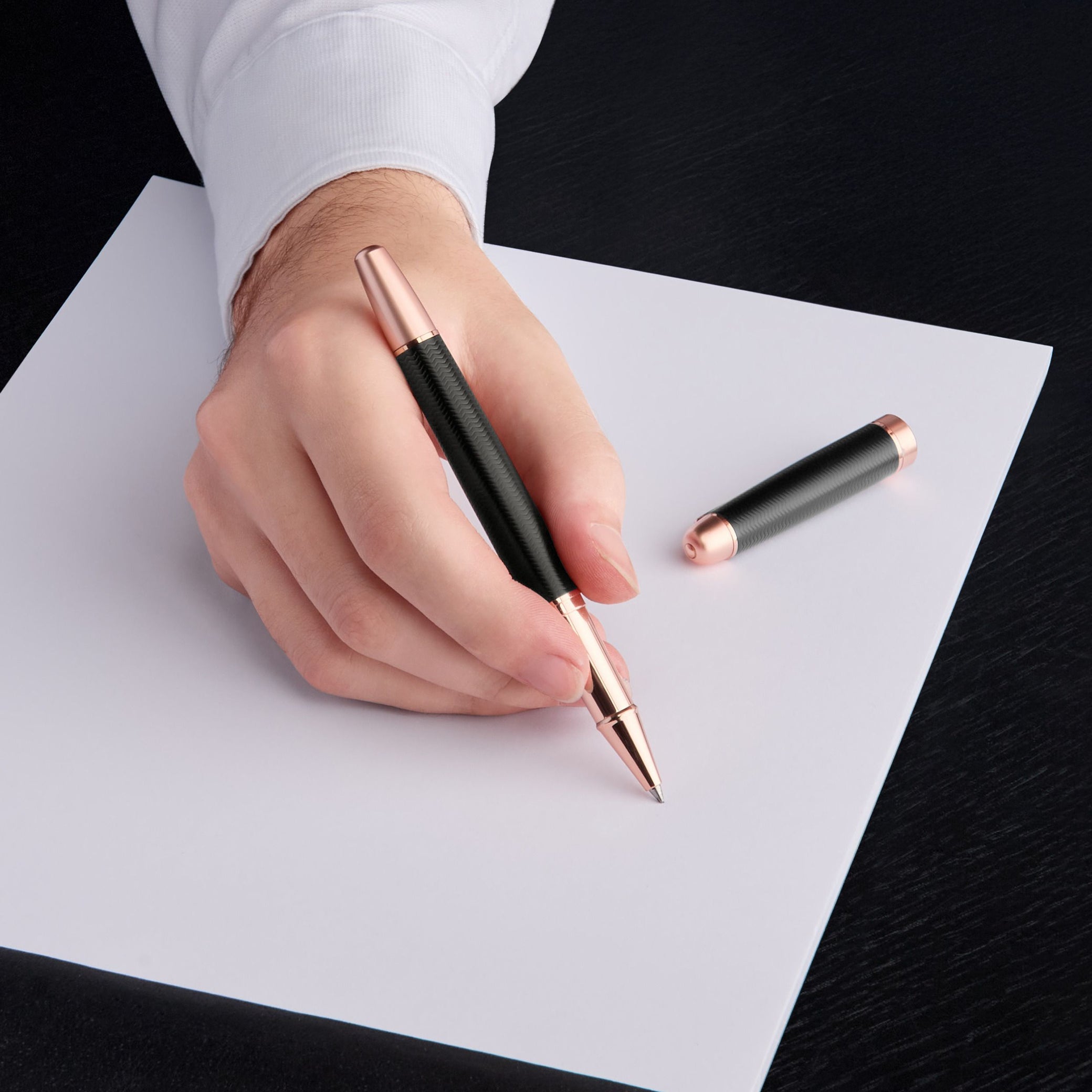Rollerball pen Holborn Black &amp; Rosegold