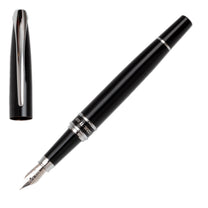 Stylo plume à agrafe argentée