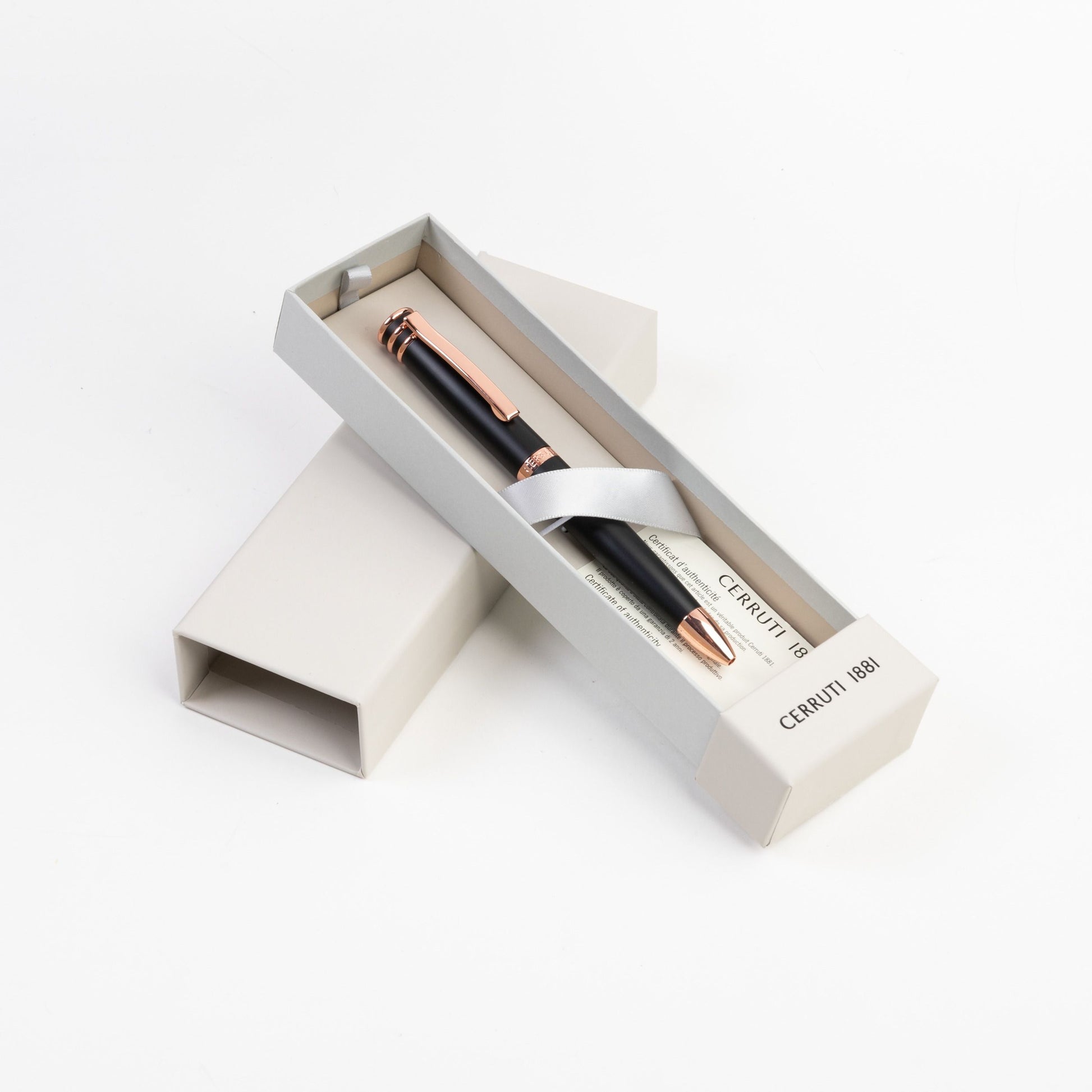 Stylo bille Austin Noir/or rose