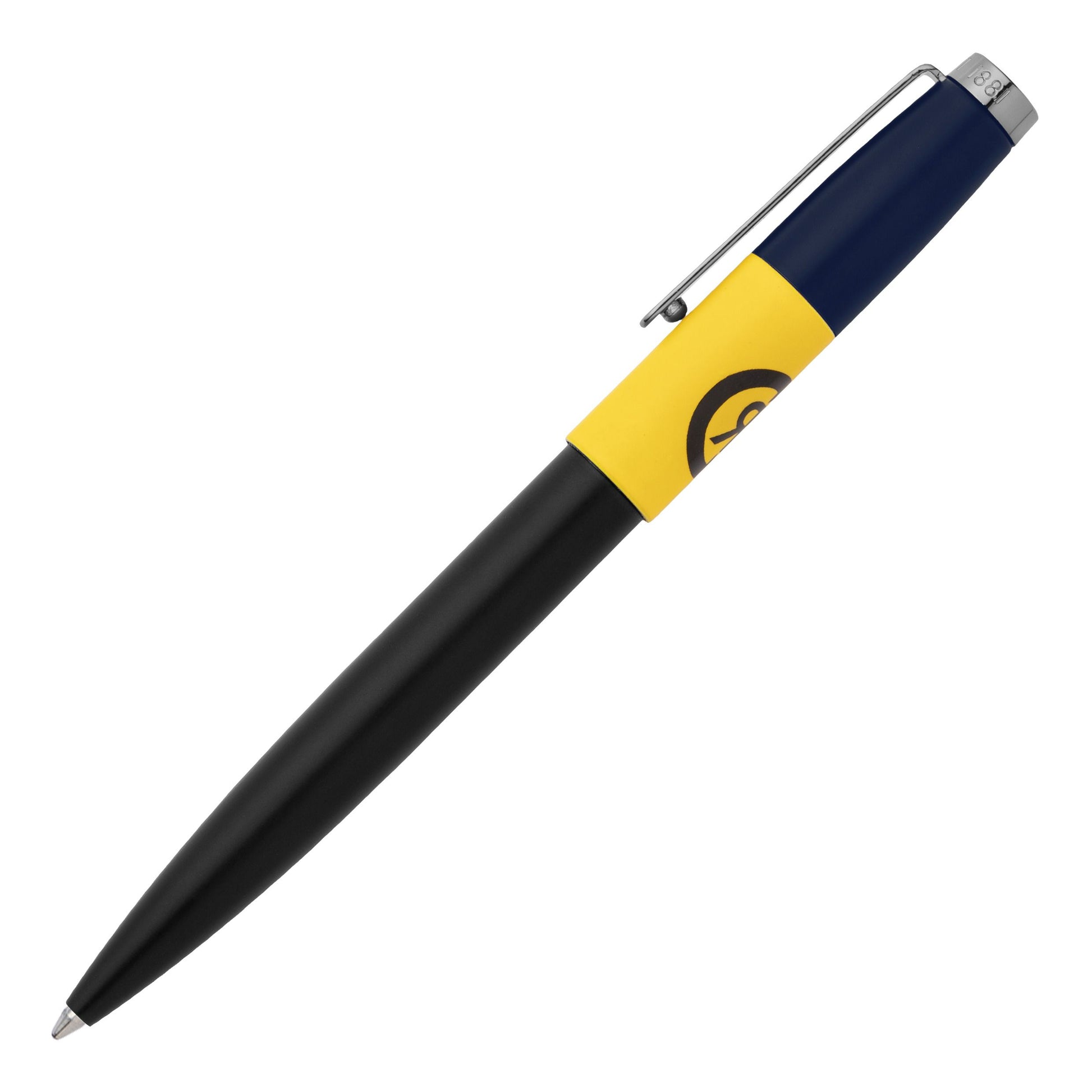 Stylo-bille Jaune brique Noir Bleu marine