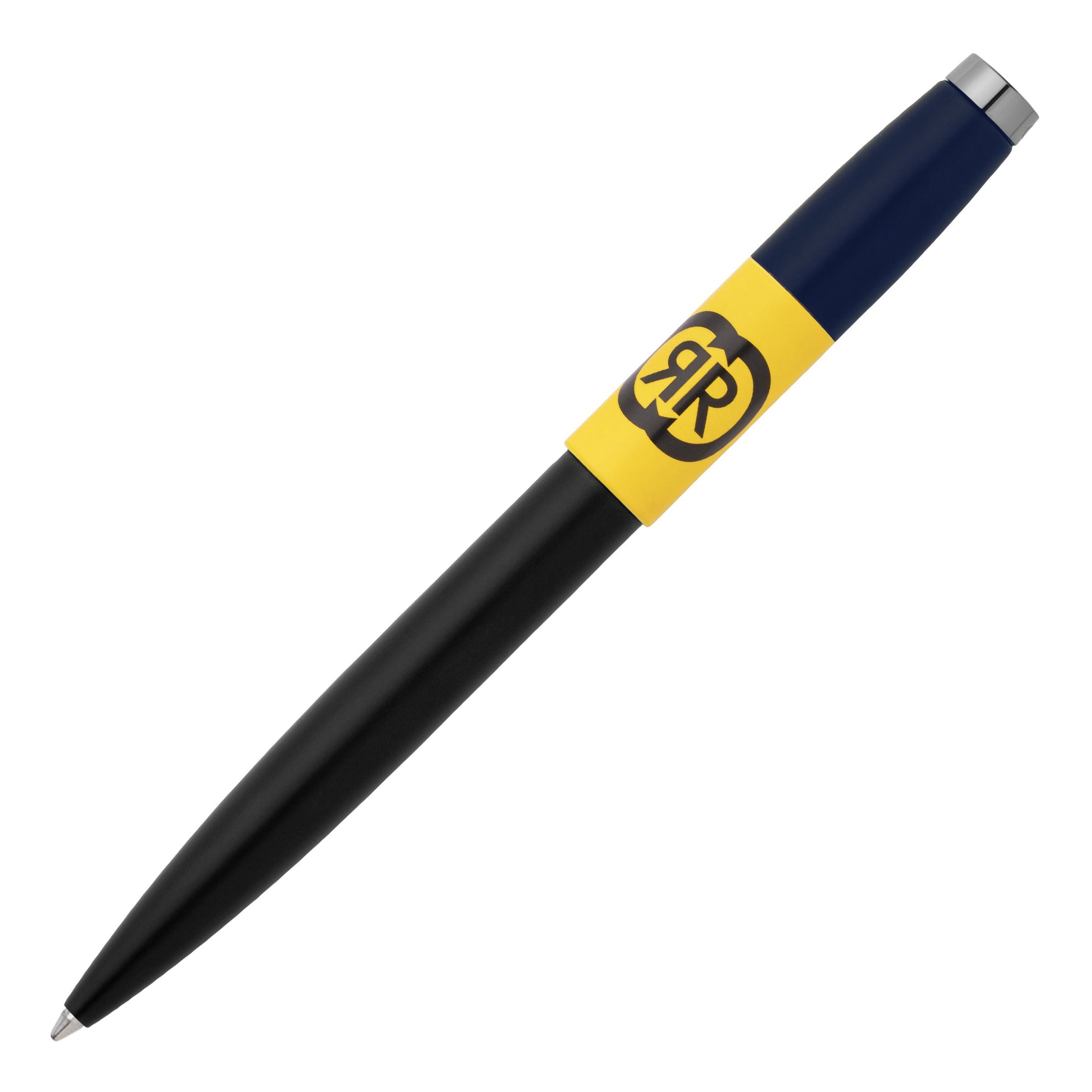 Stylo-bille Jaune brique Noir Bleu marine