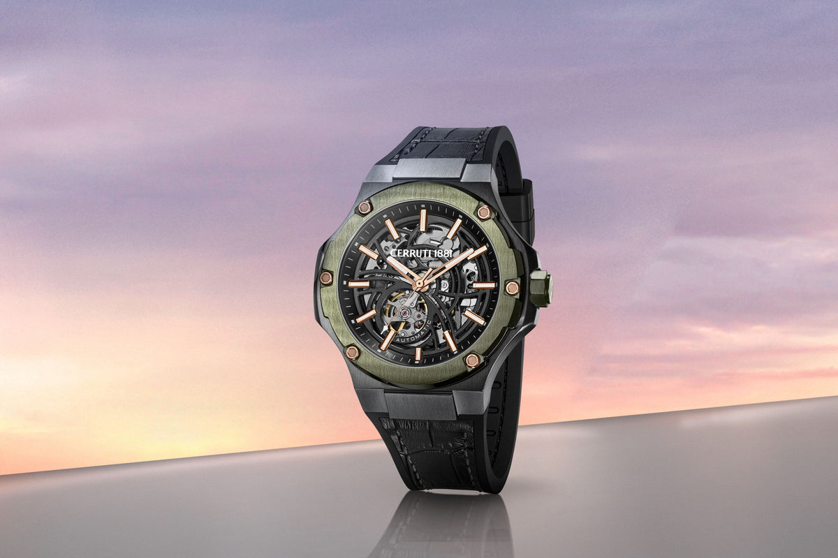 Skeleton automatic, khaki bezel