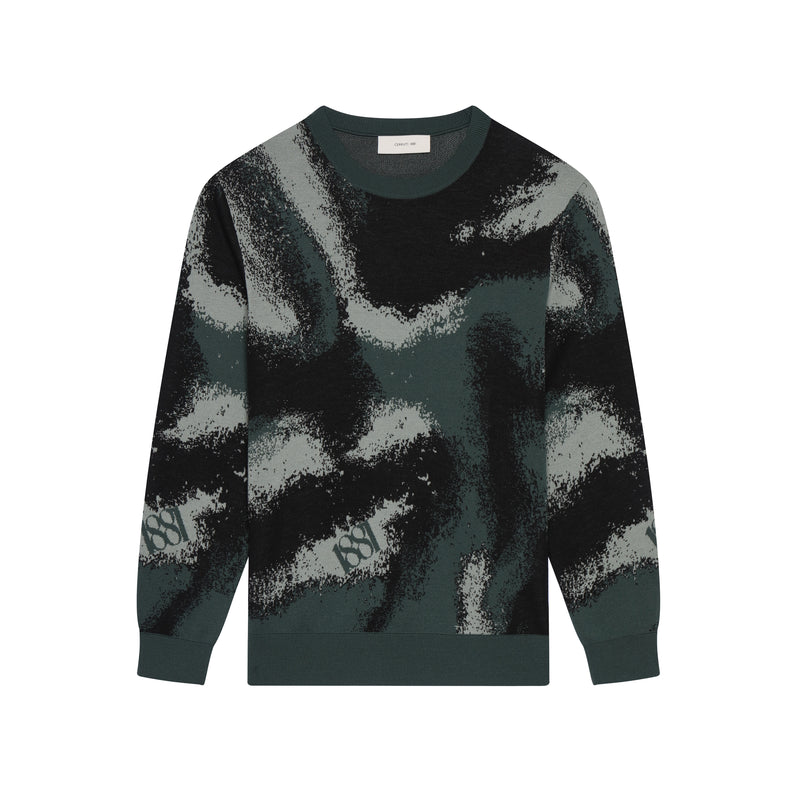 Patterned-jacquard Wool Jumper